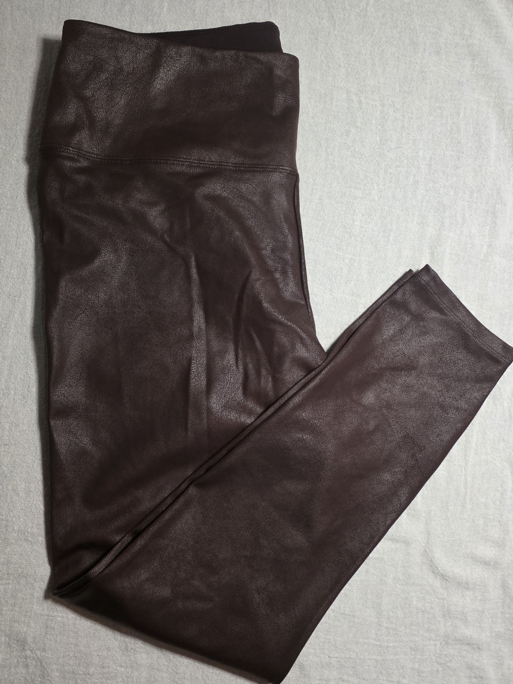 Women's XL Faux Leather Leggings - Brown Simply Vera Wang